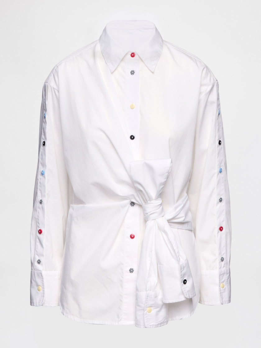 The Tie-Front White Shirt